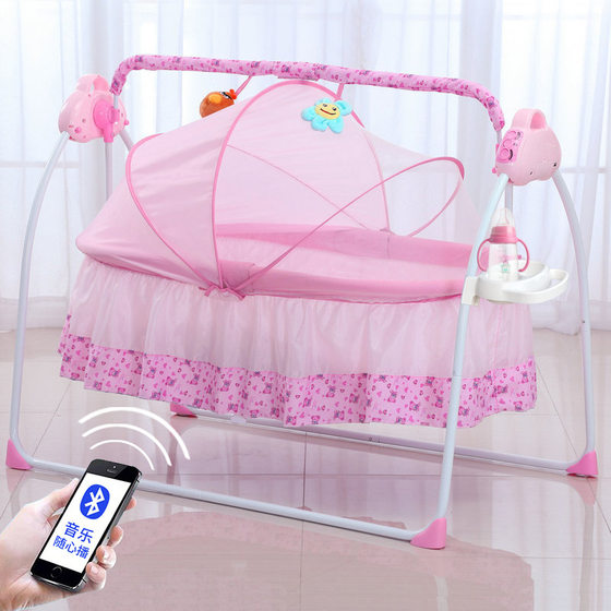 Intelligent baby cradle shaker shaker automatic music to coax sleep source manufacturers in stock foreign trade batch