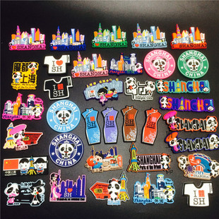 Shanghai refrigerator sticker soft magnetic sticker Chinese characteristics tourist souvenirs business gift Panda landscape cheongsam cheongsam cheongsam