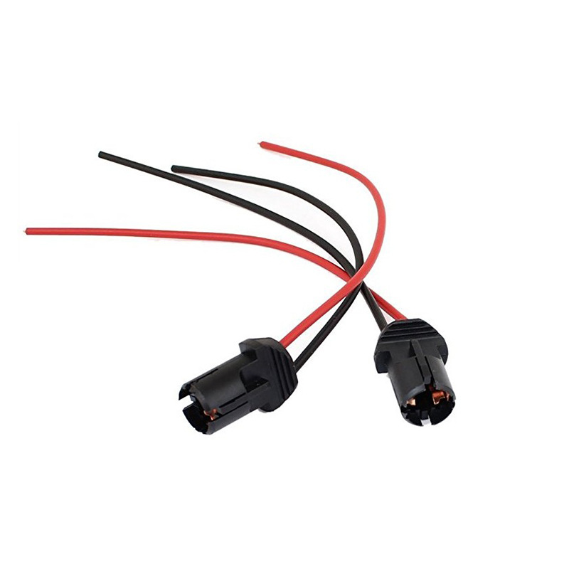 Factory wholesale T10 wide lamp holder driving lamp socket car small lamp holder T10 soft socket harness