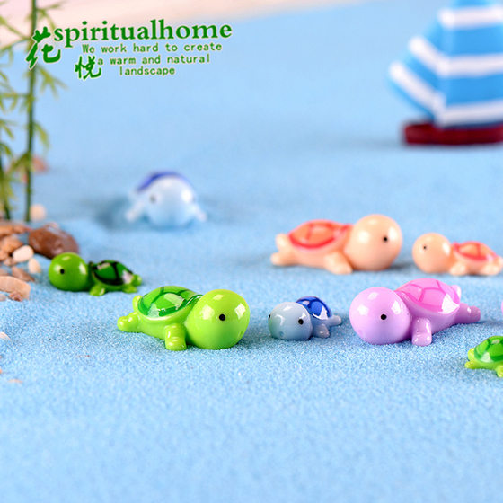Moss micro landscape ecological bottle five color turtle doll dIY landscaping creative gift