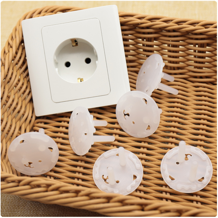 [European Daquan] European Standard Bear 2-phase 2-pin 2-hole anti-electric shock power socket protective cover Germany Europe
