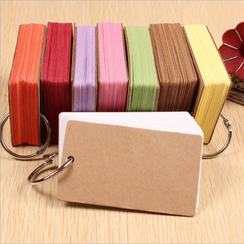 Word Notes 50 Simple Blank Student English Word Notepad Iron Circle Notepad Portable Notepad