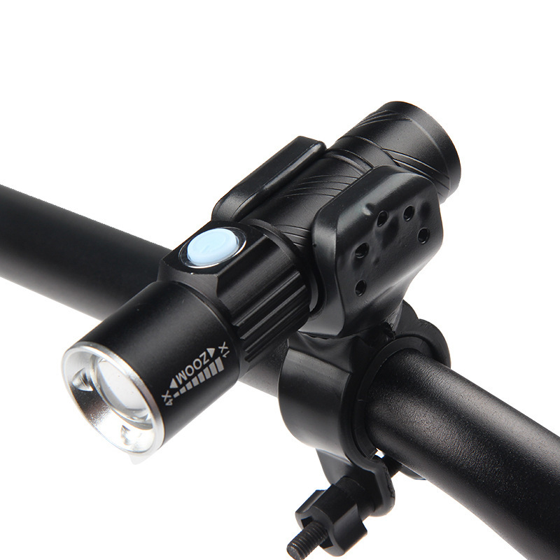 Strong light LED mini bicycle light headlight mountain bike light usb rechargeable flashlight riding equipment accessories