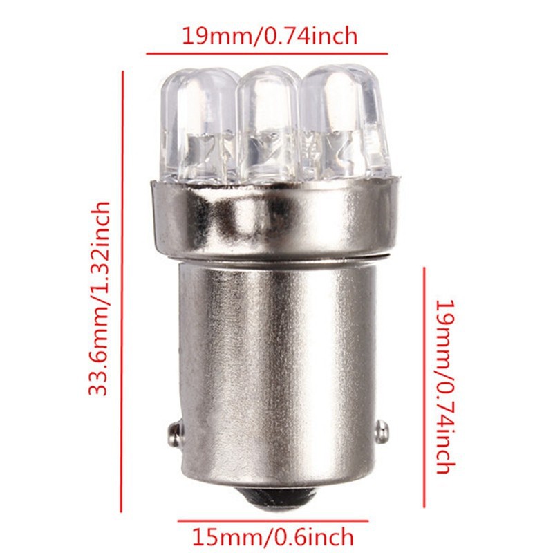 ba15s p21w 1156 382 9 LED rear brake turn signal light bulb 12v white straw hat light