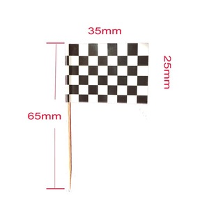 Supply black and white plaid toothpick flag F1 race activity festival decoration racing flag black and white plaid racing flag