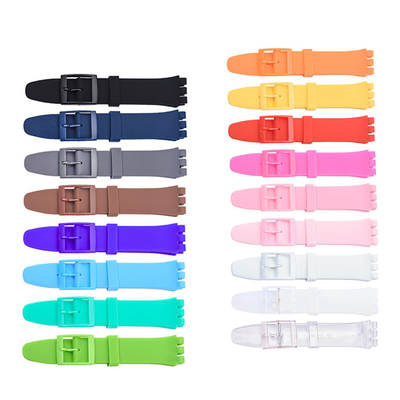 Substitute swatch swatch strap silicone watch strap accessories 12mm16mm17mm19mm20mm multicolor