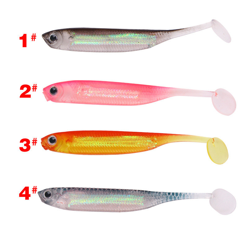路亞餌七彩軟餌淡水海釣仿真假魚餌7cm/14g袋裝5隻一袋漁具產品