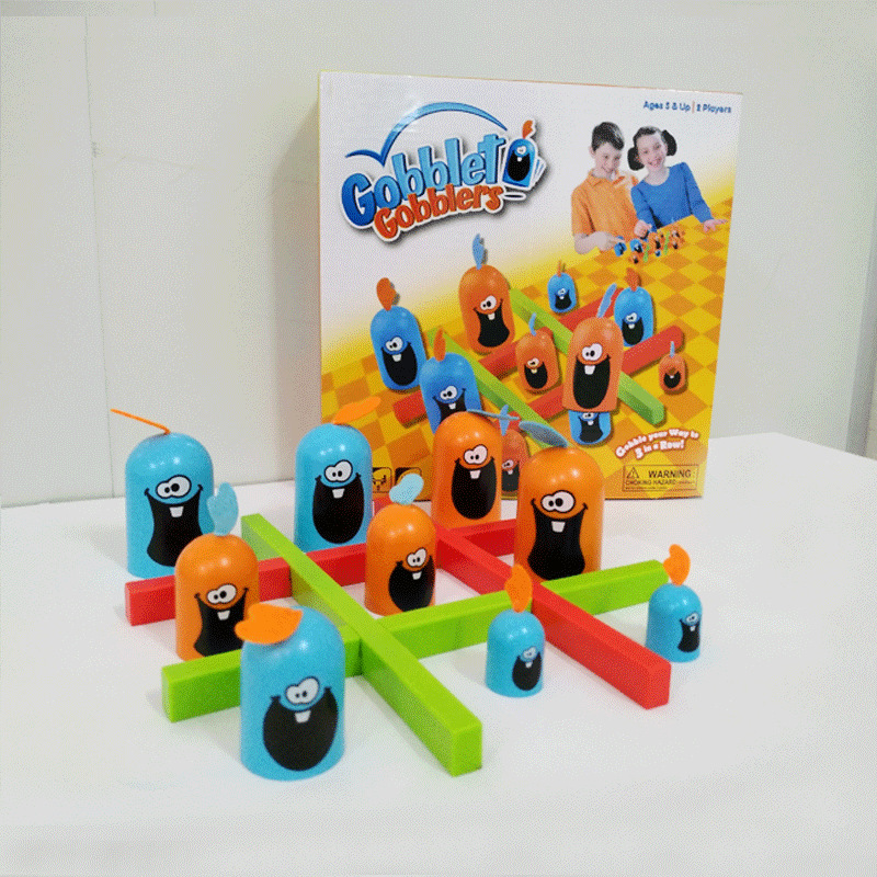 跨境奇雞連連棋互動家庭兒童早教益智遊戲桌面Gobblet Gobblers