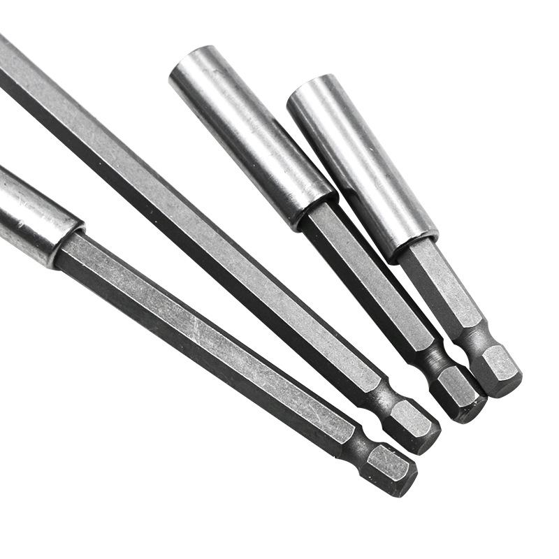 1/4 electric head strong magnetic connecting rod hand gun drill extension rod extension rod 6.35mm sleeve quick adapter