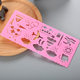 Creative Children's Multifunctional Educational Varied Ten Thousand-Flower Ruler Cute Student Stationery Drawing Practice Drawing Set Ruler