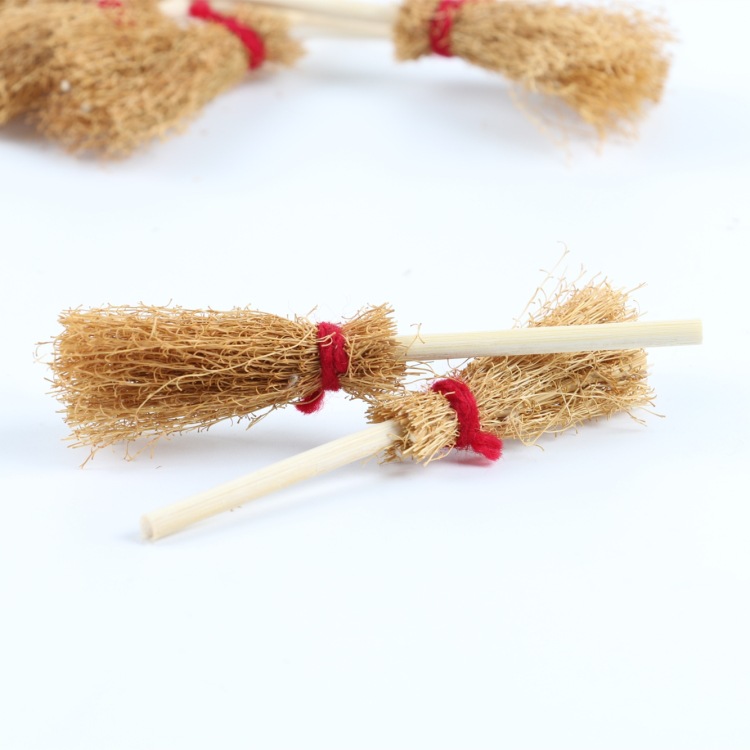 DOLLHOUSE miniature food play scene model small cloth doll house accessories mini large broom broom