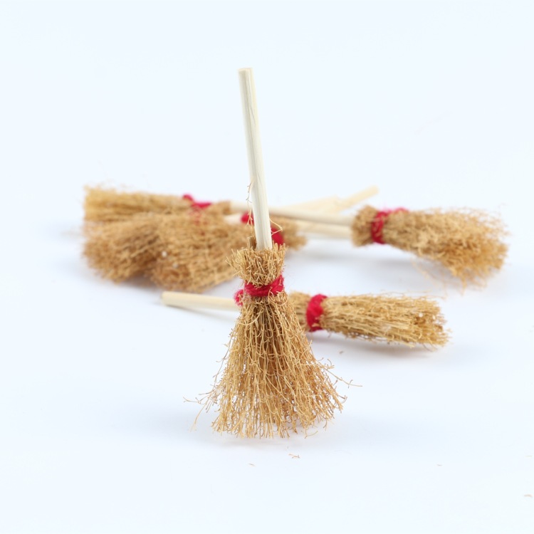 DOLLHOUSE miniature food play scene model small cloth doll house accessories mini large broom broom