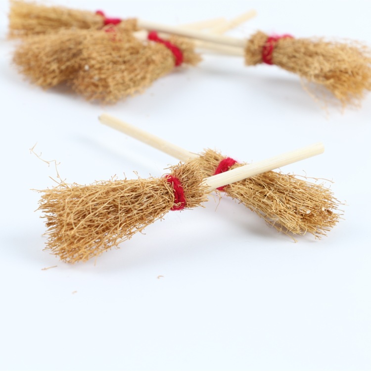 DOLLHOUSE miniature food play scene model small cloth doll house accessories mini large broom broom