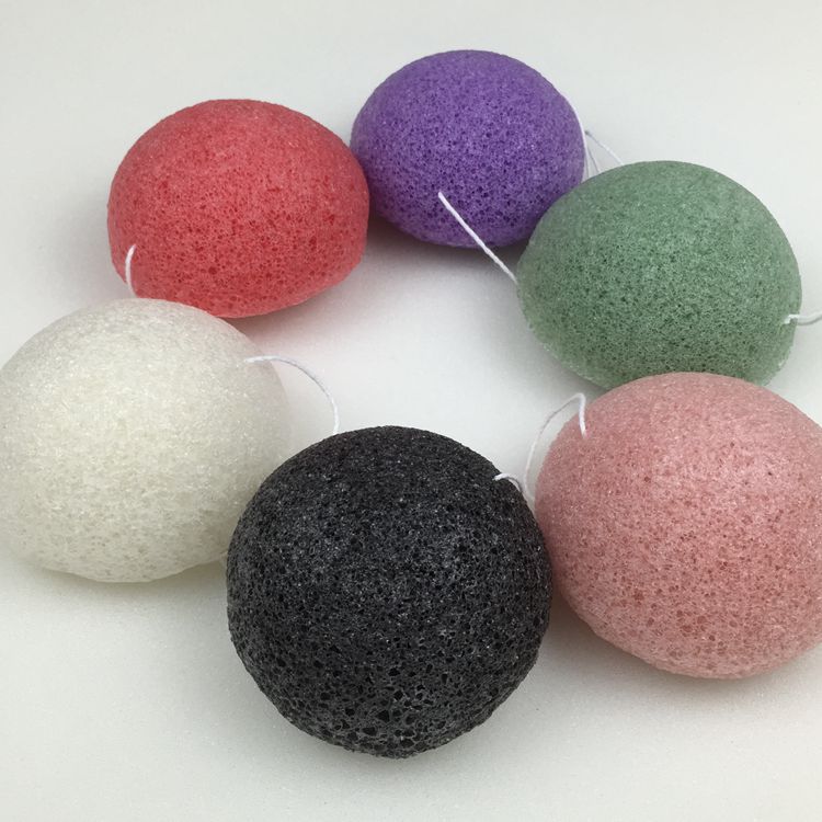 Factory wholesale konjac face cleaning bamboo charcoal face cleaning konjac powder puff face cleaning sponge cleaning tools