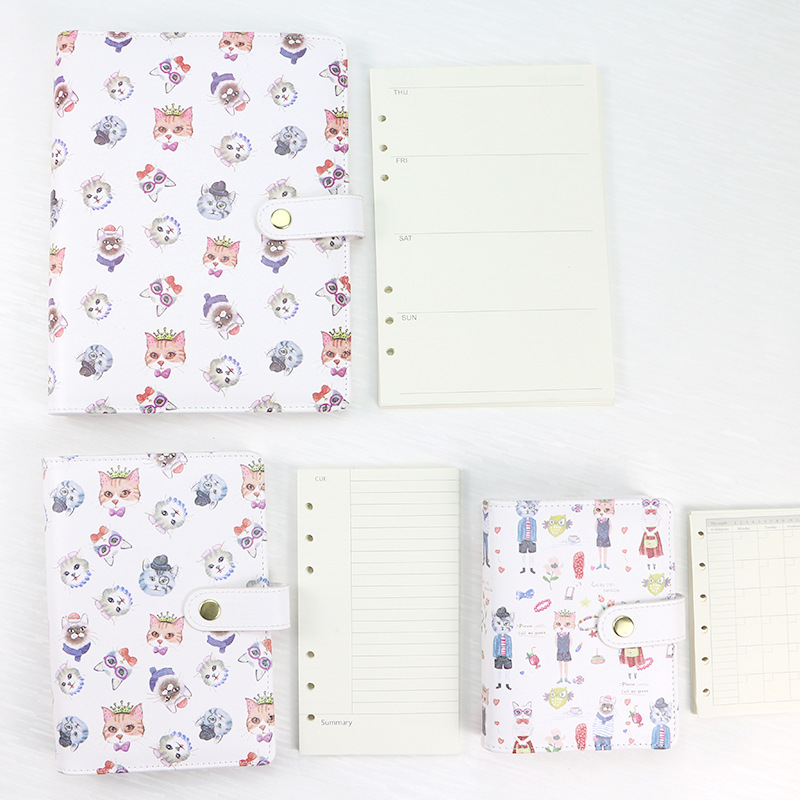 12 A6 Student 6-hole loose-leaf replacement A5 ivory white notes inner page book A7 horizontal grid notebook inner core