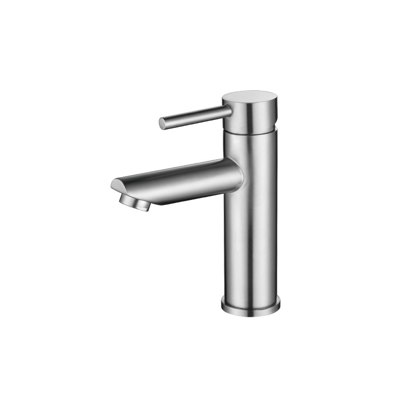 Wholesale 304 stainless steel bathroom brushed wash basin single hole wash basin hot and cold under counter basin basin faucet