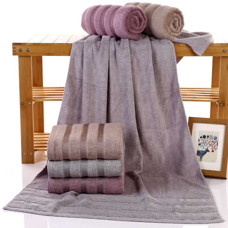 Bamboo fiber bath towel bamboo charcoal bamboo cotton new product promotion plain absorbent cotton a gift welfare