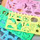 Creative Children's Multifunctional Educational Varied Ten Thousand-Flower Ruler Cute Student Stationery Drawing Practice Drawing Set Ruler