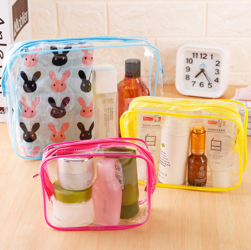 Transparent Wash Bag Portable Outdoor Waterproof Travel Storage Bag Cosmetics Multifunctional Thickened PVC Storage Bag