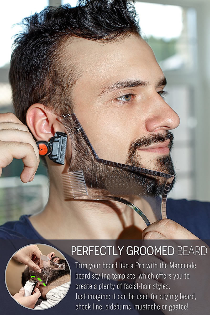 Cross-border e-commerce No. 6 beard styling comb, beard ruler, beard styling tools, beard styling comb