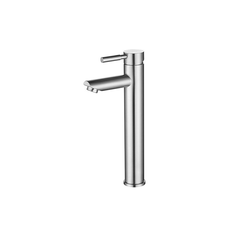 Wholesale 304 stainless steel bathroom brushed wash basin single hole wash basin hot and cold under counter basin basin faucet