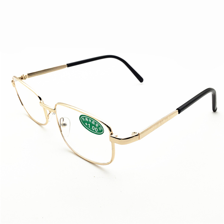 2020 New Metal Resin Tablet Presbyopic Imitation Donghai Crystal Reading Glasses with Stall Running Jianghu Old People's Mirror