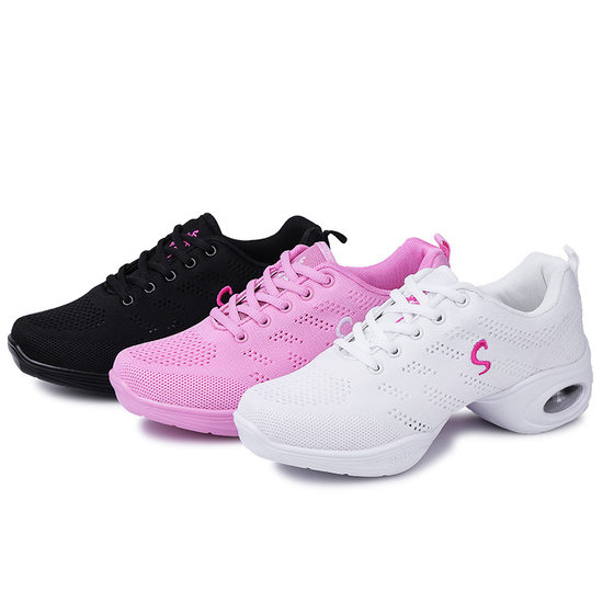 New Summer Dance Shoes Breathable Flying Mesh Modern Dance Shoes Adult Square Dance Shoes Soft Sole Women's Dance Shoes