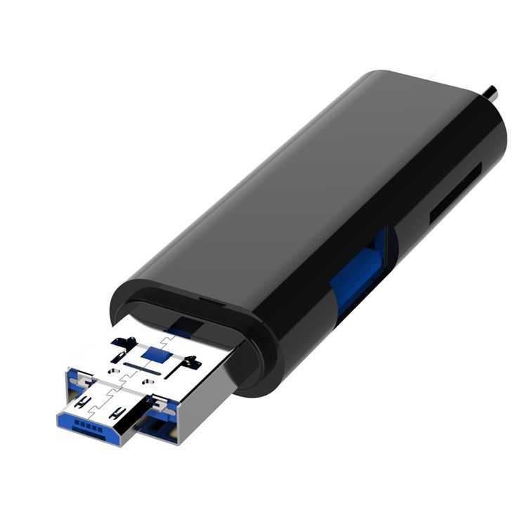 Factory wholesale otg Mobile phone Multi-Function Card Reader 3.1 converter type-c five-in-one TF card U disk
