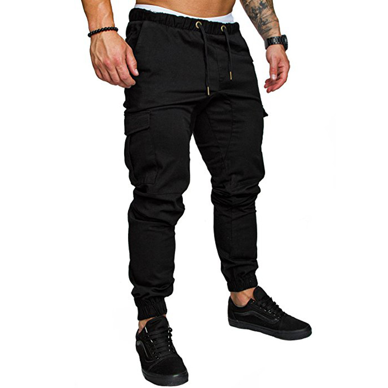 2024 foreign trade new style overalls multi-pocket trousers men's woven fabric casual pants leggings men's perennial big goods