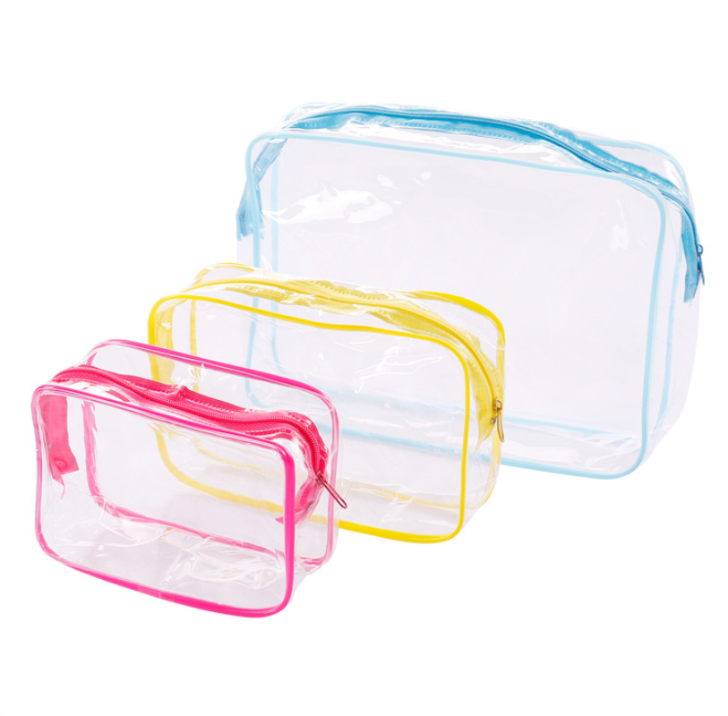 Transparent Wash Bag Portable Outdoor Waterproof Travel Storage Bag Cosmetics Multifunctional Thickened PVC Storage Bag