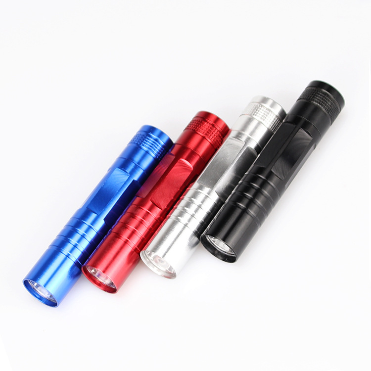 LED Mini Strong Light No.5 Battery Aluminum Alloy Household Flashlight Outdoor Emergency Small Strong Light Keychain Flashlight