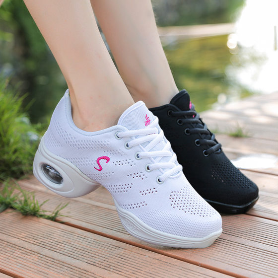 New Summer Dance Shoes Breathable Flying Mesh Modern Dance Shoes Adult Square Dance Shoes Soft Sole Women's Dance Shoes