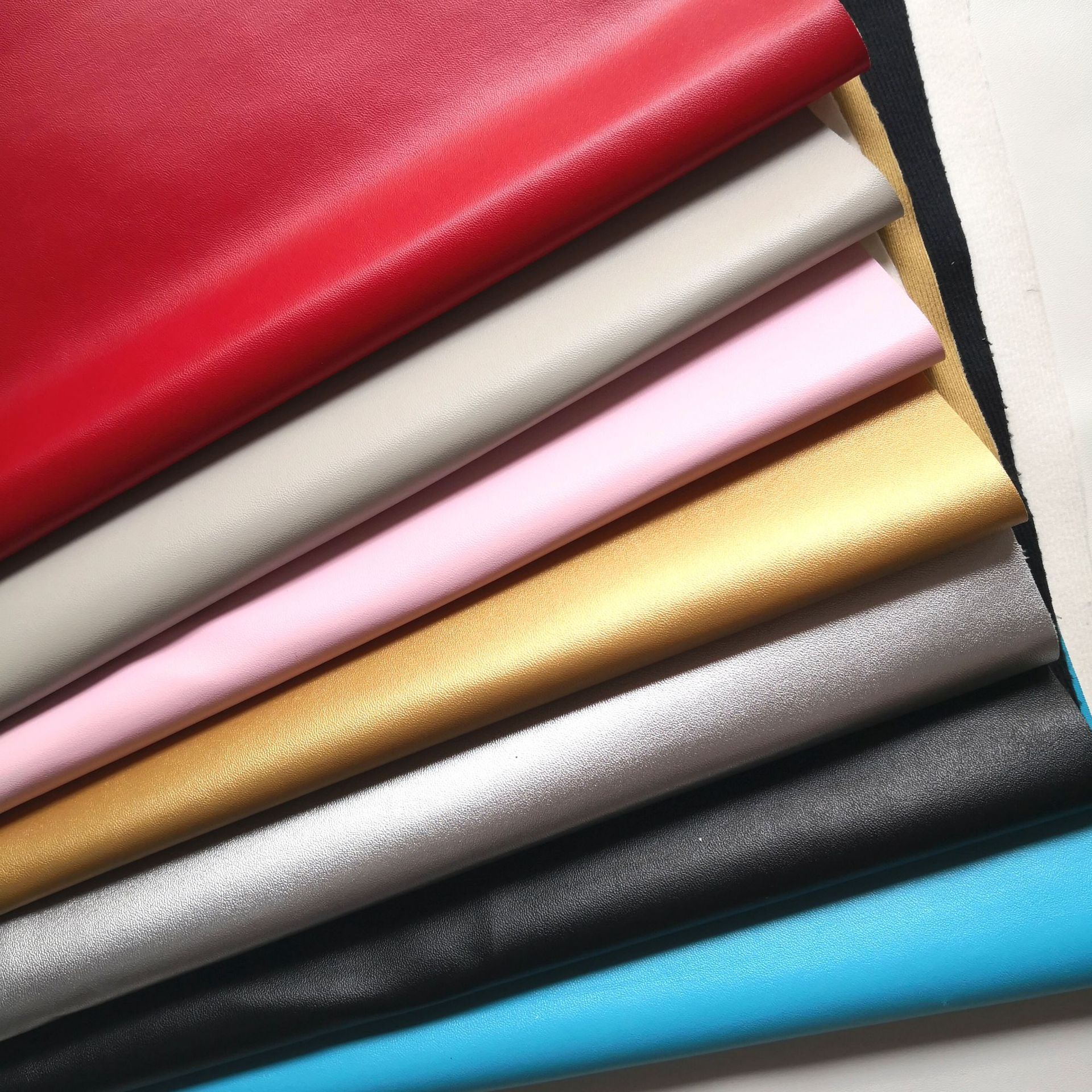 Wholesale 0.8 pure PU leather imitation cotton wool European standard Nappa leather fabric shoes clothing sofa soft bag hard leather