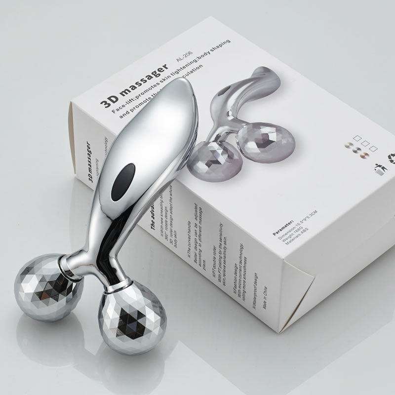 Manual roller 3D facial lifting double chin face slimming instrument facial lifting and tightening V face slimming leg beauty massager
