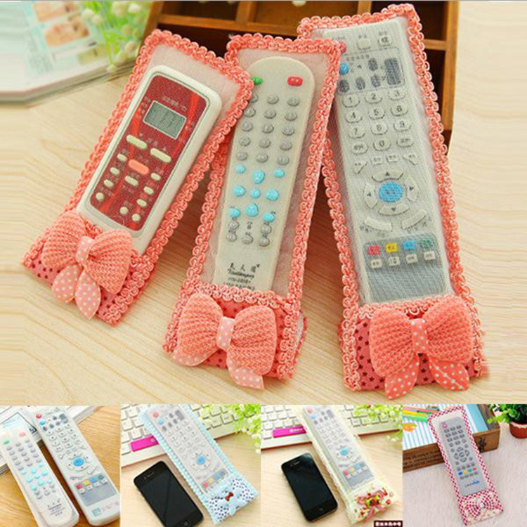 Fabric remote control protective cover bow TV air conditioner remote control dust cover remote control board cover universal