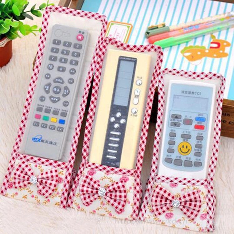 Fabric remote control protective cover bow TV air conditioner remote control dust cover remote control board cover universal