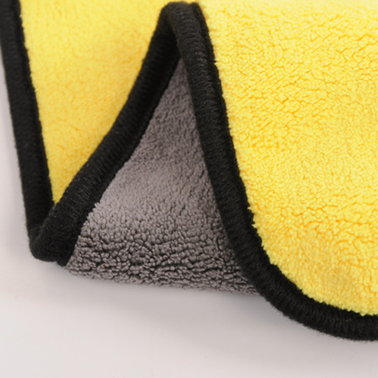 Coral fleece car towel 30x 40 thickened double-sided coral fleece car wash towel thickened super absorbent lint-free