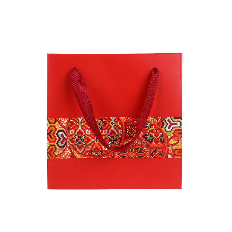 In stock Creative Chinese Style red gift bag New Year festive handbag back gift bag gift packaging bag wholesale