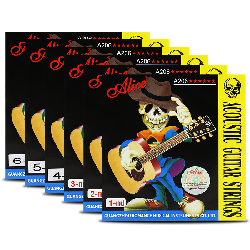 alice A206 Folk Guitar String Acoustic Guitar String alice Guitar String 1 String 2 String 3/4/5/6 String Set String