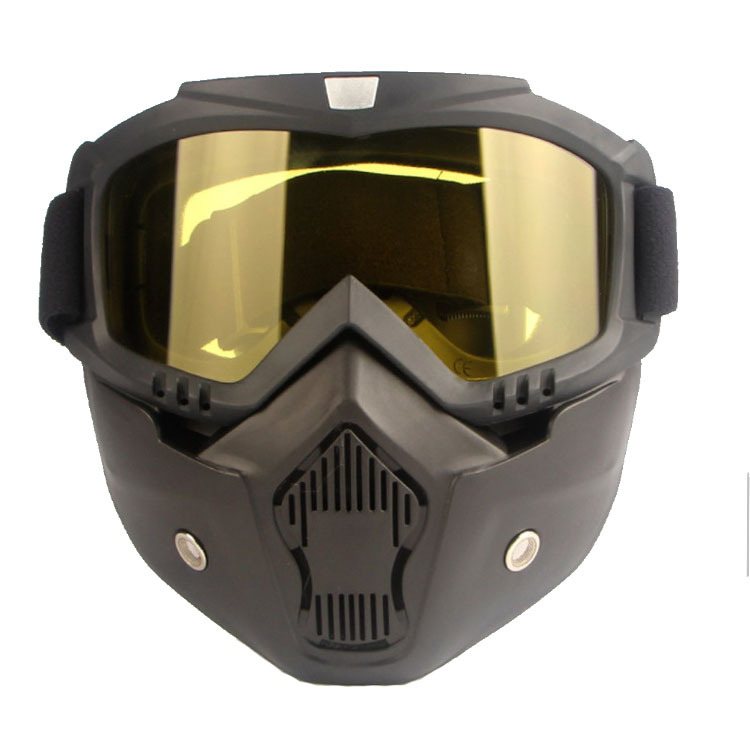 Motorcycle off-road goggles mask riding tactical Harley retro goggles detachable windproof sand dust mask
