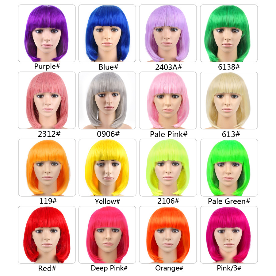 23 color BoBo animation color BoBo animation headgear bangs wig ball performance headgear wholesale consignment