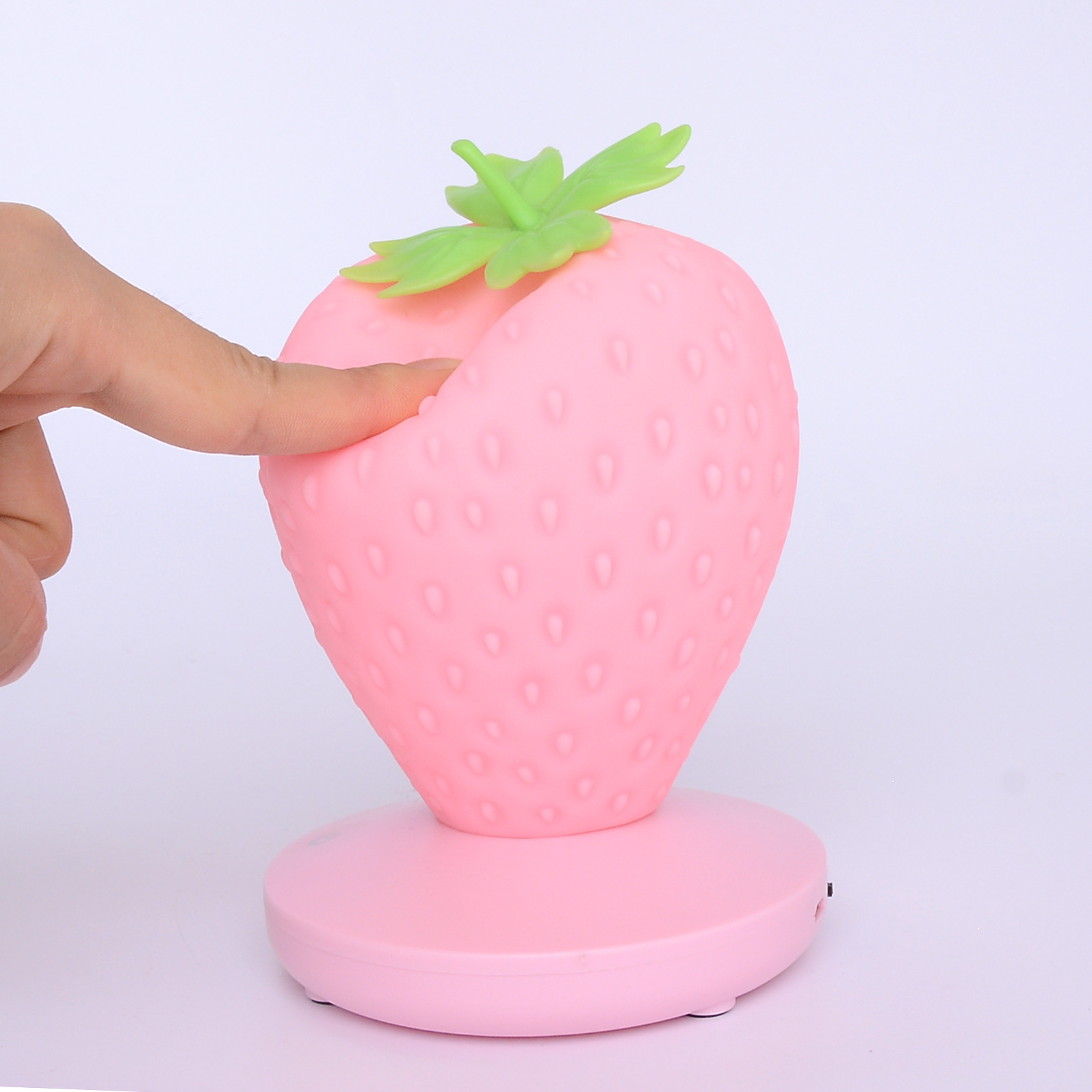 Creative rechargeable strawberry night light USB three dimming night light touch light feeding Light children's room decorative desk lamp