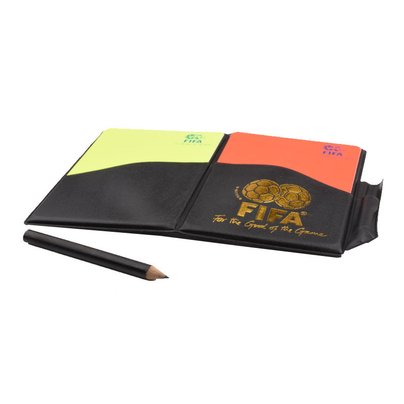 Football red and yellow card referee red card yellow card referee supplies professional competition record tools with leather case