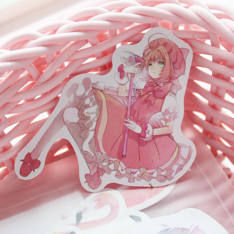 Cute Cartoon creative mobile phone hand account sticker Korean diy decoration material Children's small sticker sticker bag