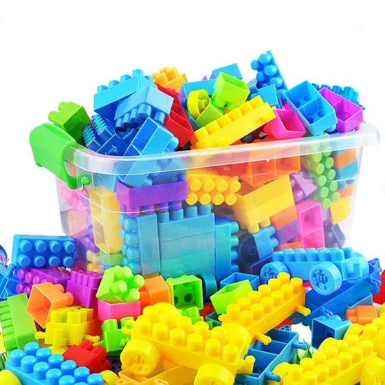Cross-border building blocks assembled small boxed children's kindergarten desktop toys one-year-old baby building blocks large particles wholesale