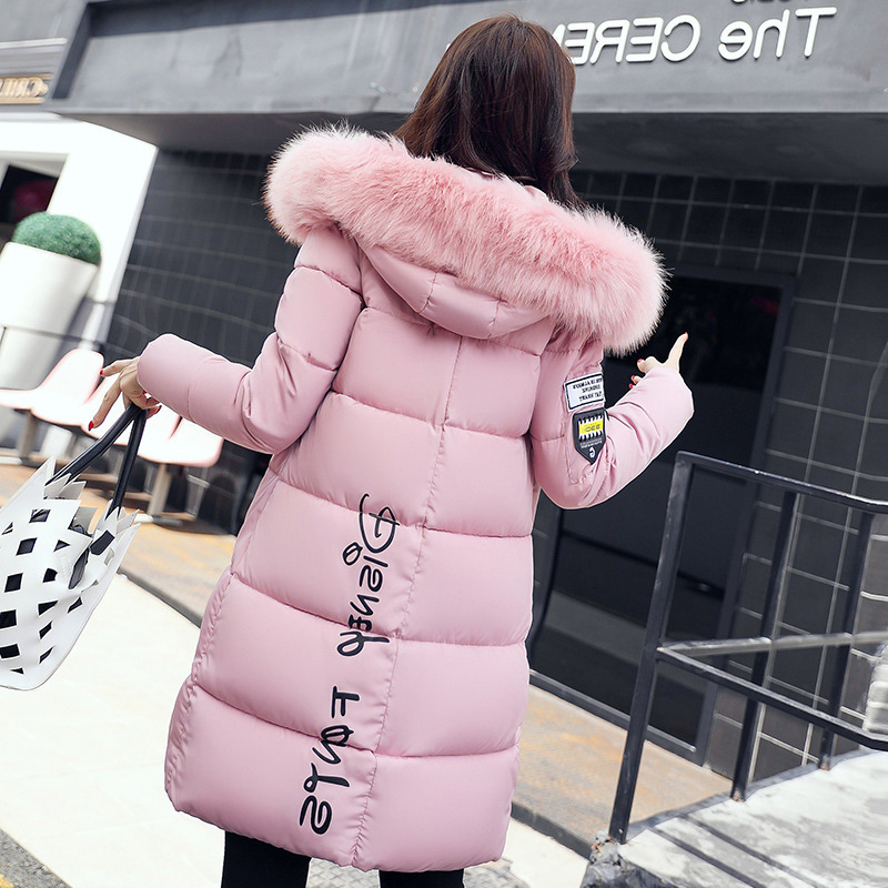 Winter cotton-padded coat women's new coat European and American women's large size long loose thick down cotton-padded jacket women's foreign trade batch
