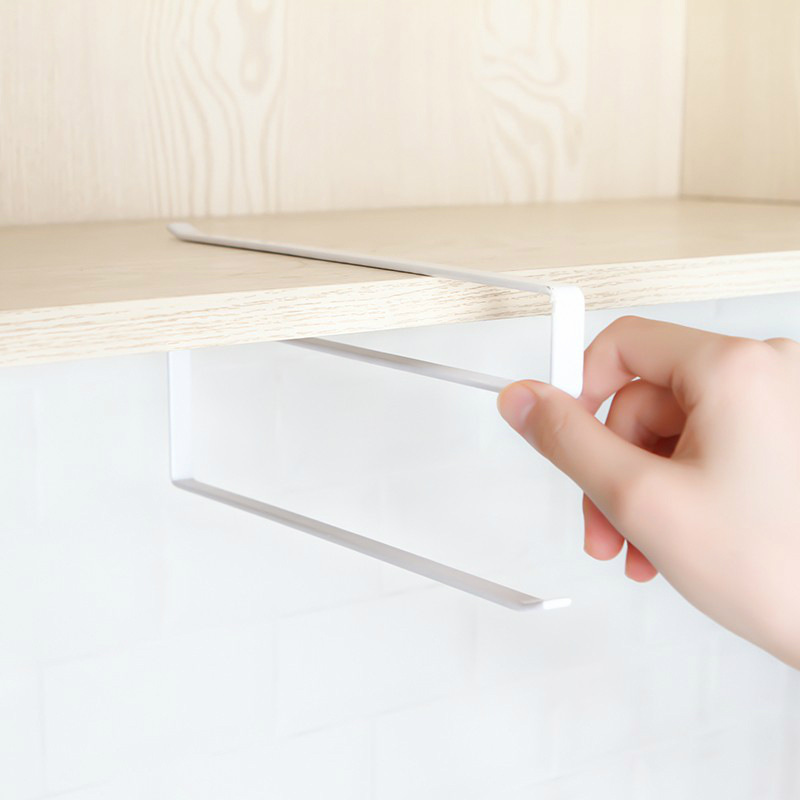 Kitchen Storage Rack Iron Tissue Rack Thickened Paper Storage Rack Tissue Rack Punch-Free Rack Storage Rack