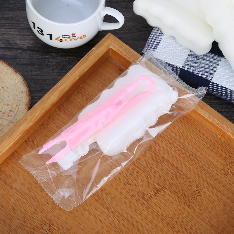 哺乳瓶ブラシ保温カップ折り畳み長柄ポットブラシ取り外し可能スポンジカップブラシ独立包装キッチンクリーニングブラシ|undefined