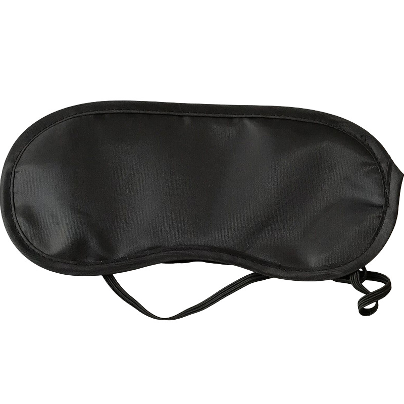 Hotel disposable eye mask aviation travel sleep eye mask breathable polyester solid color eye mask earplugs wholesale