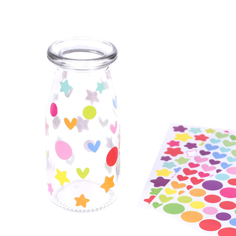 Korean Creative Award Sticker Cartoon Color Diary Hand Account Decorative Sticker Dot Love Five-pointed Star Children's diy